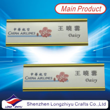 Retractable Aluminum Gold Oxidizing Nameplate Holder